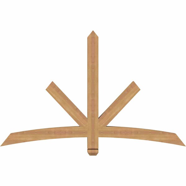 Ekena Millwork Alberta Smooth Timber Gable Bracket, Western Red Cedar, 60"W x 38"H x 3 1/2"D x 3 1/2"F, 15/12 Pitch GBW060X38X0404ALB00SWR - main